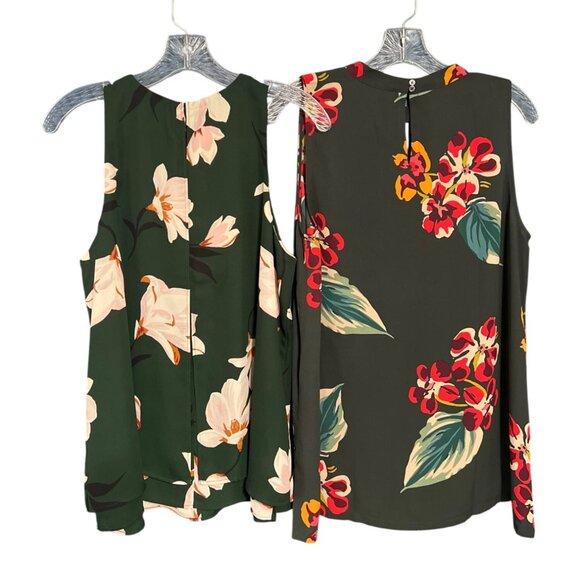 2 Piece Ann Taylor Factory & LOFT Sleeveless Floral Blouses Bundle - Picture 11 of 11